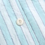 SOYOONLIFE여자 워싱면 요루면 스트라이프 브이넥 파자마세트 통기성 좋은 순면 홈웨어 수면세트 봄여름가을 얇은 긴팔 긴바지 상하세트 - 이미지 3