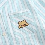 SOYOONLIFE여자 워싱면 요루면 스트라이프 브이넥 파자마세트 통기성 좋은 순면 홈웨어 수면세트 봄여름가을 얇은 긴팔 긴바지 상하세트 - 이미지 4