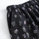 SOYOONLIFE여성 순면 플라워 와이드팬츠 부드럽고 편안한 홈웨어 파자마바지비침없는 루즈핏 긴바지 데일리 캐주얼 여성용 팬츠 - 이미지 3